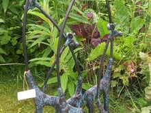 Cast Iron Giraffe Family Garden Ornament