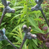 Cast Iron Giraffe Family Garden Statue