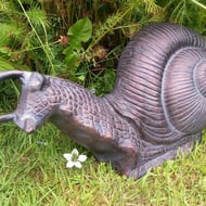 Giant Snail Bronzed Garden Statue