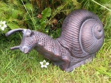 Giant Snail Bronzed Garden Ornament