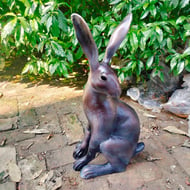 Large Siting Hare Garden Statue