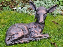 Lying Fawn Garden Sculpture Ornament