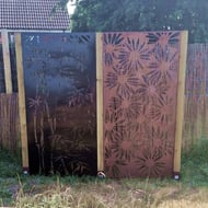 Bamboo Steel Decorative Garden Screen Art