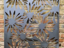 Daisy Steel Decorative Garden Screen 1.8m