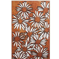 Daisy Steel Decorative Garden Wall Art Detail