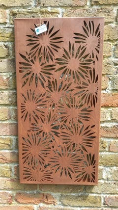 Daisy Steel Decorative Garden Screen 0.7m