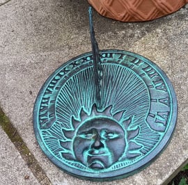 Cast Iron Sundial Garden Ornament