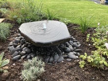 Large Basalt Slab and Plinth Water Feature