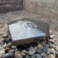 Large Basalt Slab and Plinth Garden Fountain