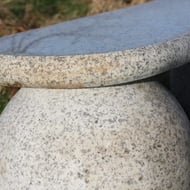 Granite Sphere Grey Stone Garden Bench