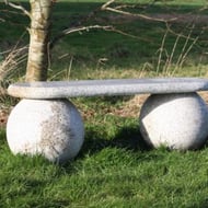 Sphere Granite Garden Bench