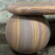 Rainbow Sandstone Sphere Garden Seat