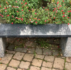 Epsom Two Tone Granite Garden Bench Small