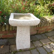 Granite Grey Square Bird Bath