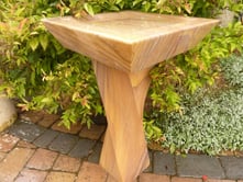 Rainbow Square Top Bird Bath with Twisted Column