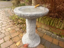 Cascade Grey Granite Bird Bath