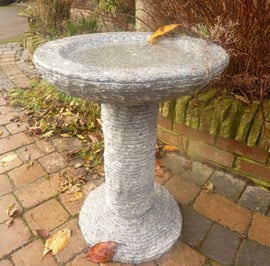 Cascade Grey Granite Bird Bath