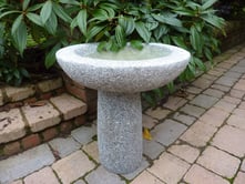 Grey Granite Round Bird Bath