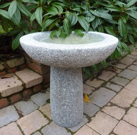 Grey Granite Round Bird Bath