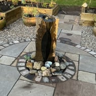 Large Basalt Column Water Feature