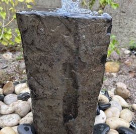 Drilled Basalt Column Water Feature 60cm