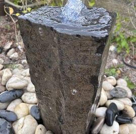 Drilled Basalt Column Water Feature 50cm