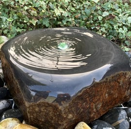 Rounded Basalt Column Water Feature