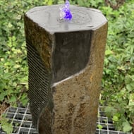 Chiselled Basalt Column Garden Water Feature