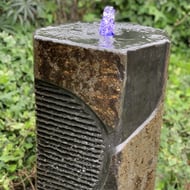 Chiselled Basalt Column Water Fountain