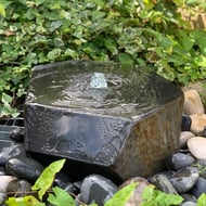 Hexagonal Basalt Garden Water Feature