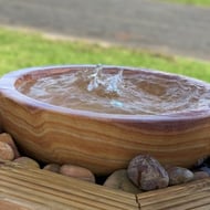 Sandstone Babbling Bowl Water Feature Medium