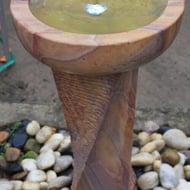 Twisted Bowl Sandstone Garden Water Feature