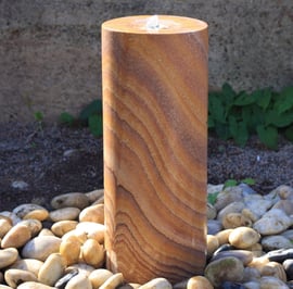 Large Rainbow Sandstone Round Column Water Feature