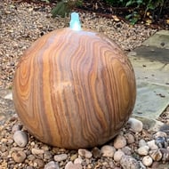 Large Rainbow Sandstone Sphere Water Feature