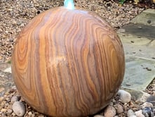 Large Rainbow Sandstone Sphere Water Feature