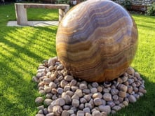 XL Rainbow Sandstone Sphere Water Feature