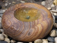 Curved Sandstone Bowl Water Feature