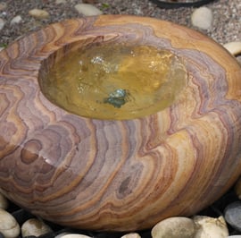 Curved Sandstone Bowl Water Feature