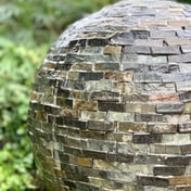 Tiled Slate Sphere Garden Water Feature