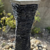 Twisted Natural Slate Column Water Feature