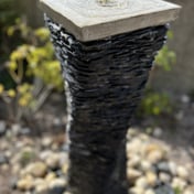 Twisted Slate Column Water Feature 90cm