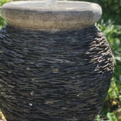 Twisted Slate Column Garden Water Feature