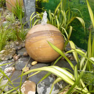 Rainbow Sandstone Sphere Water Feature