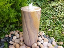 Small Rainbow Sandstone Round Column Water Feature