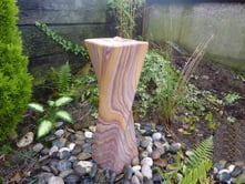 Smooth Twisting Column Rainbow Stone Water Feature