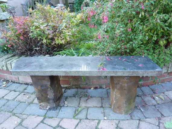 Galway Polished Basalt Garden Bench