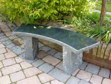 Balmoral Black Granite Garden Bench