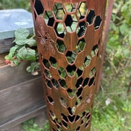 Copper Finished Bee Decorative Garden Column