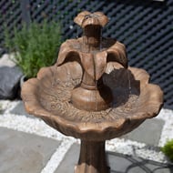 Floral Tiered Solar Fountain