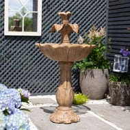 Floral Tiered Solar Powered Water Feature